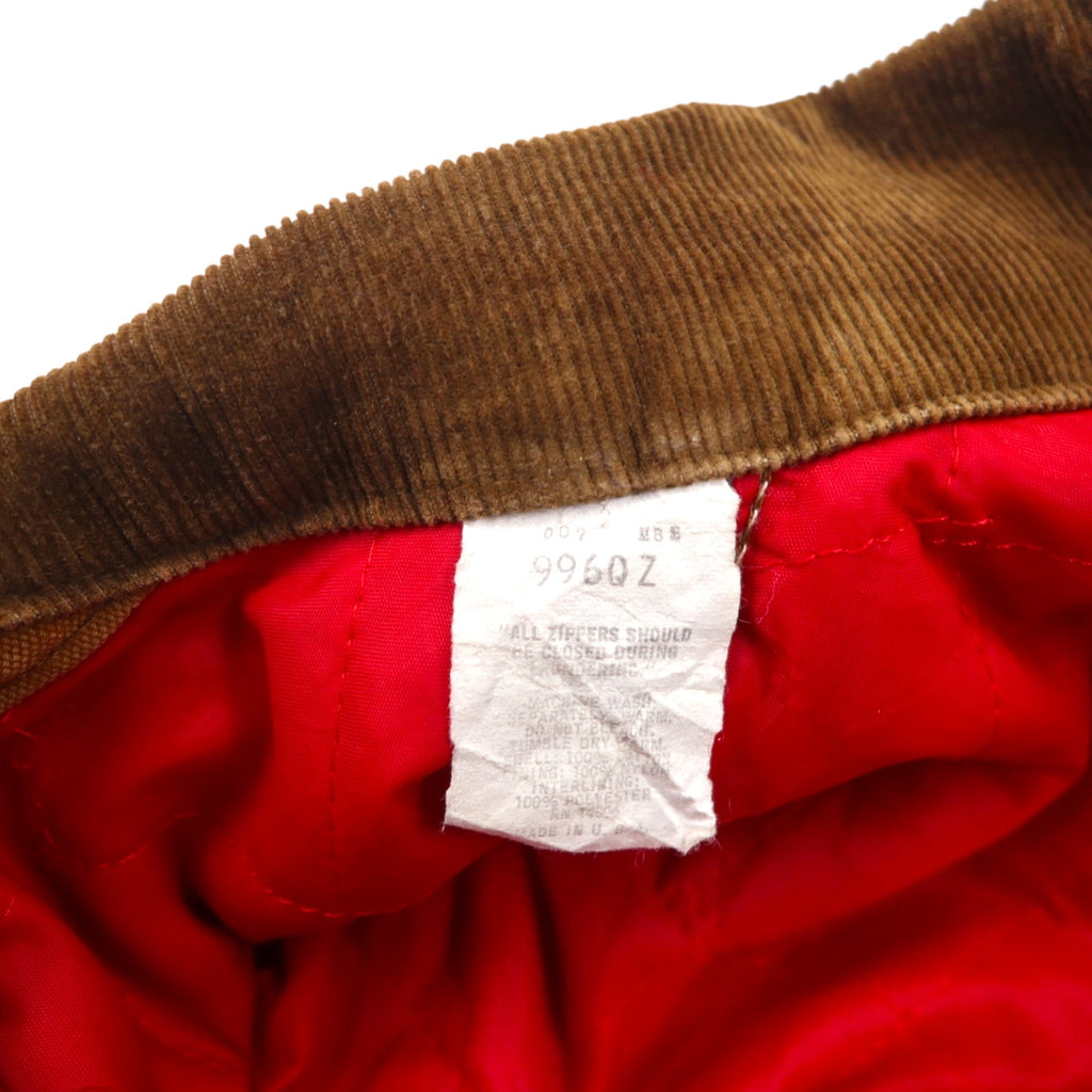 Carhartt 1970s USA-made duck padded jumpsuit, size L, camel, with quilted liner and gripper zipper. Item number 996QZ.