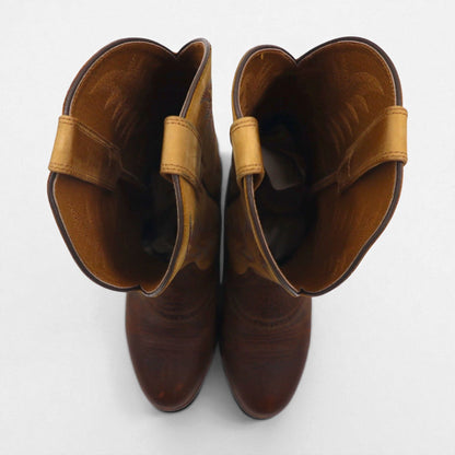 ARIAT Heritage Stockman Cowboy Western Boots, Size 26cm, Two-Tone, Goodyear Welt Construction, Carved Stitching, Embroidery, Roper Boots, 10002247