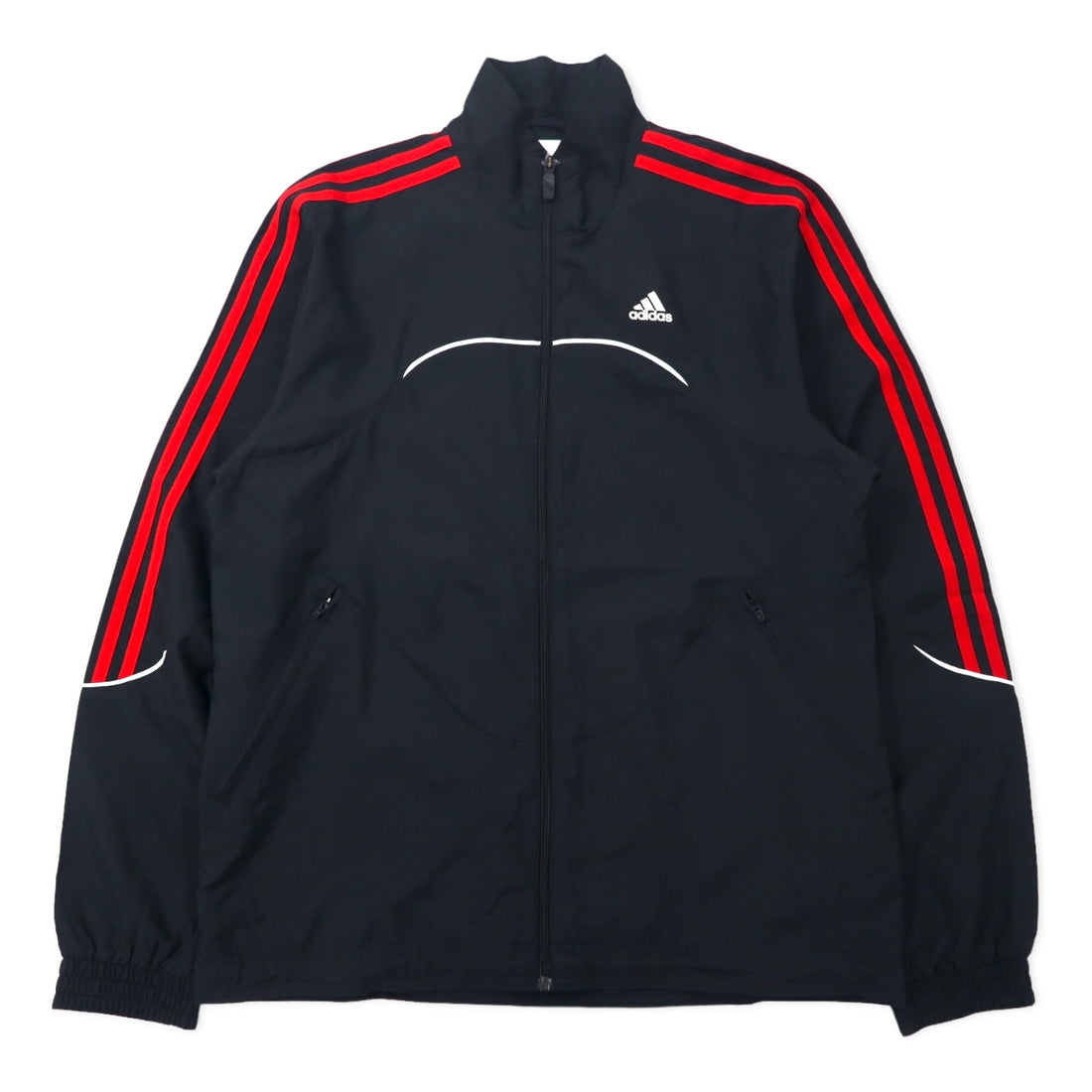 日本然リトテ-古着オンライン-adidas トラックジャケット ジャージ L ブラック ポリエステル CLIMALITE 3ストライプス G35832 未使用品-adidas Track Jacket Jersey L Black Polyester CLIMALITE 3 Striped G35832 Unused