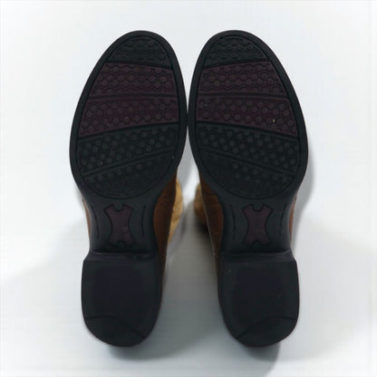 ARIAT Heritage Stockman Cowboy Western Boots, Size 26cm, Two-Tone, Goodyear Welt Construction, Carved Stitching, Embroidery, Roper Boots, 10002247