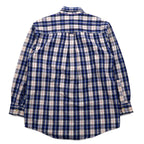 Timberland WEATHERGEAR Button-down Shirt, S, Blue, Check, Cotton, One-point Logo Embroidery
