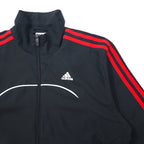 adidas Track Jacket Jersey L Black Polyester CLIMALITE 3 Stripes G35832 Unused