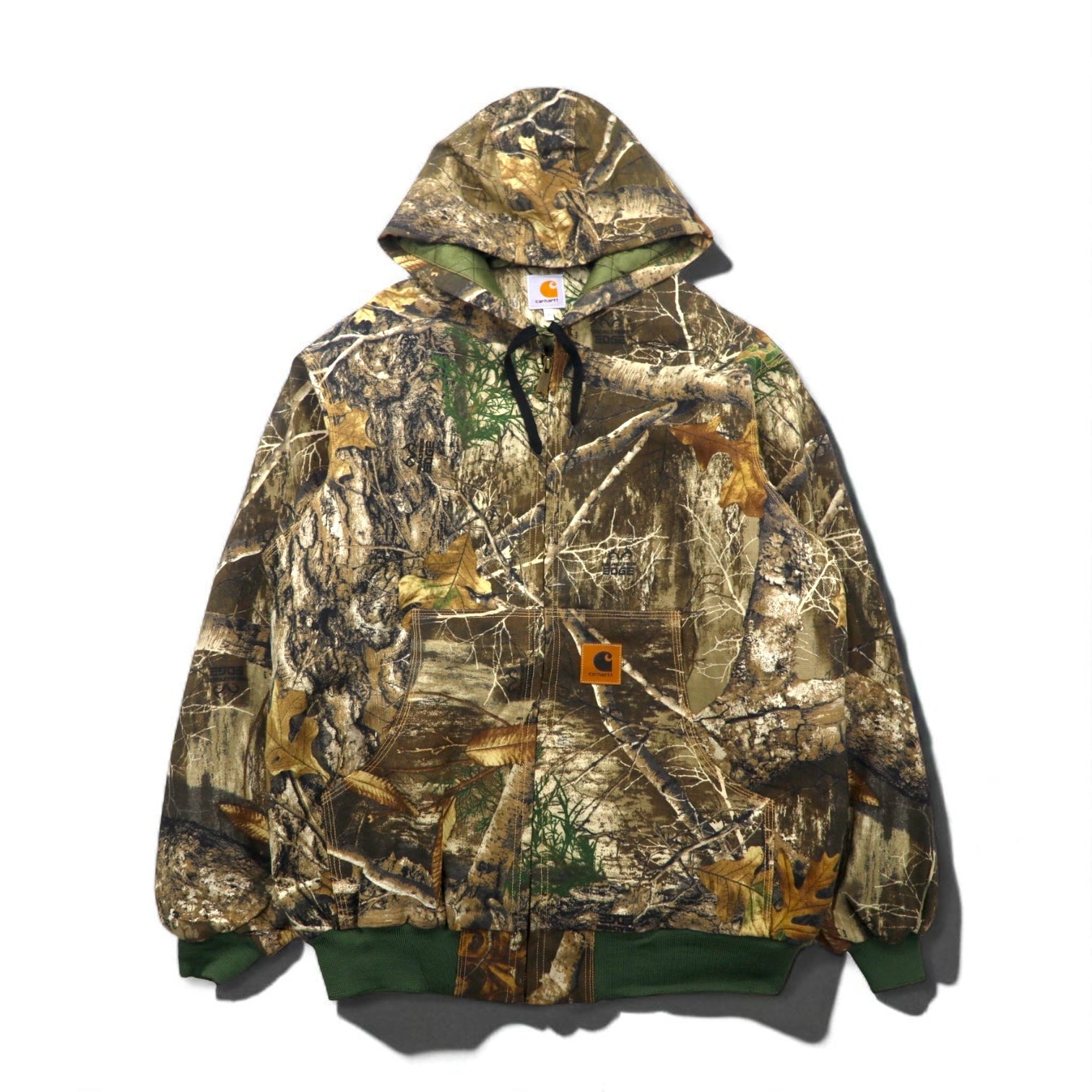Carhartt Remade Realtree Camo Active Jacket Hoodie Size L Khaki