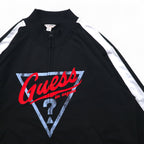 GUESS ORIGINALS Track Jacket Jersey M Black Side Line Logo Print