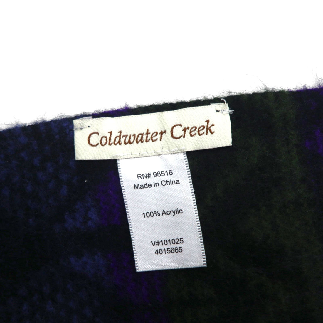 Coldwater Creek Native American Print Fringe Scarf, Acrylic, Geometric, Multicolor, All-Over Print