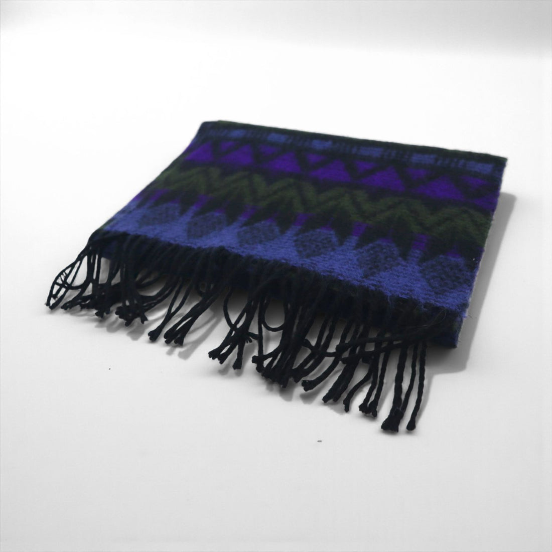 Coldwater Creek Native American Print Fringe Scarf, Acrylic, Geometric, Multicolor, All-Over Print