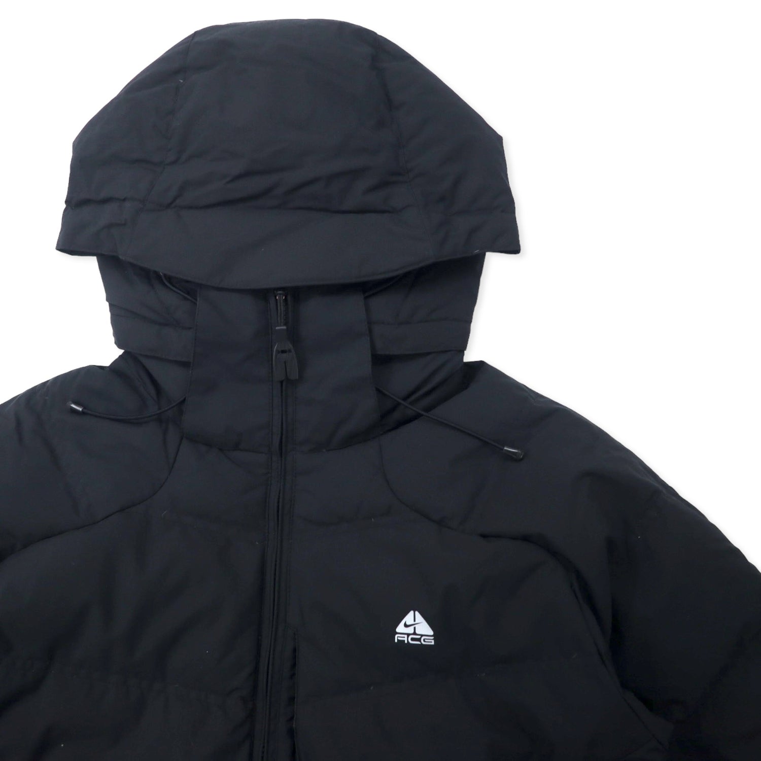 Nike ACG Puffer Jacket M Black Polyester Hoodie Detachable NRG 