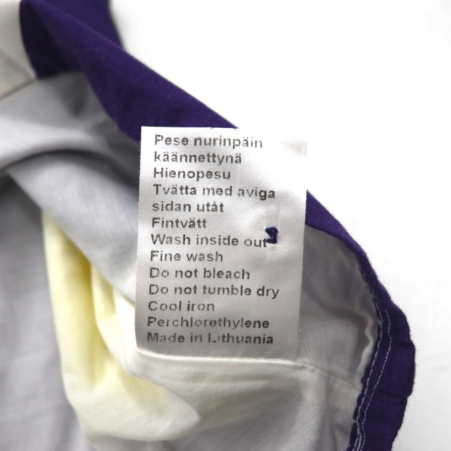 marimekko ノースリーブ クロップド トップス ブラウス S ホワイト パープル 総柄 ウニッコ