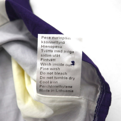 marimekko ノースリーブ クロップド トップス ブラウス S ホワイト パープル 総柄 ウニッコ