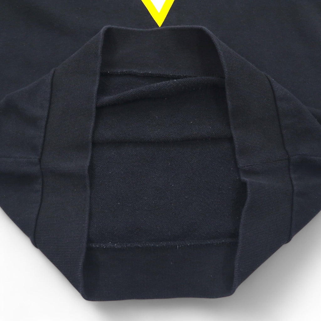 GUESS Triangle Logo Print Sweatshirt L Black Cotton