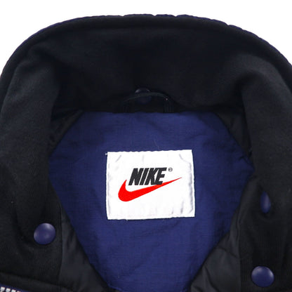NIKE 90年代 銀タグ ハーフジップ アノラックジャケット ナイロン ジャージ XL 中綿 カンガルーポケット 短丈 ドローコード