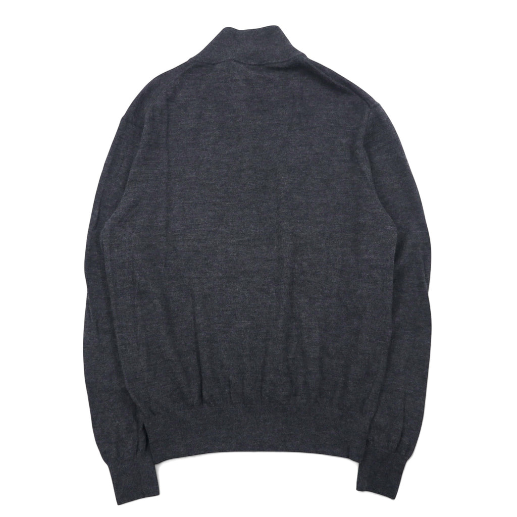 Polo by Ralph Lauren ハーフボタン メリノウール ニット セーター XL グレー 羊毛 ハイネック