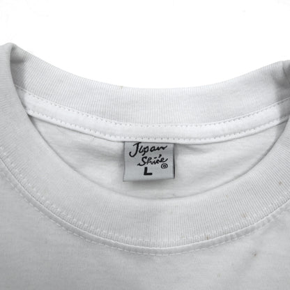 Japan Shine 浮世絵 プリント Tシャツ L ホワイト コットン 日本画 歌舞伎 尾上菊五郎