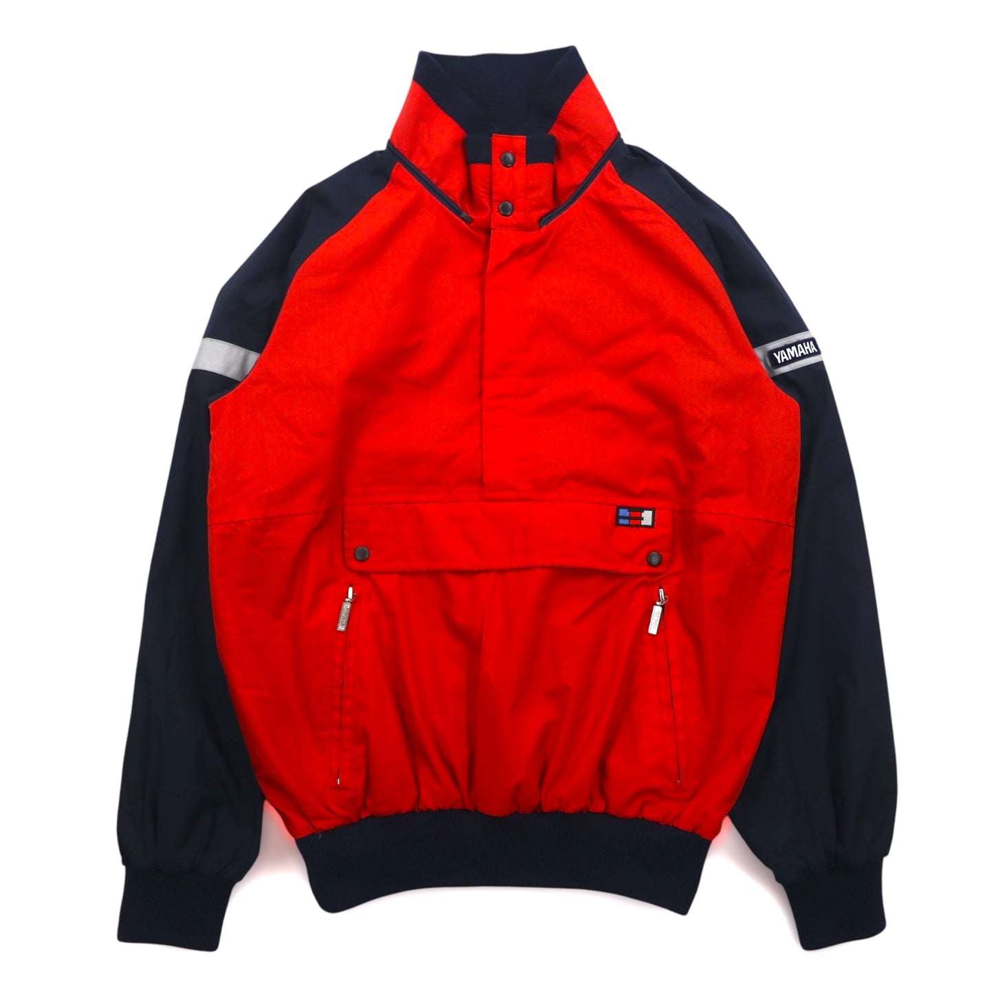 YAMAHA 90s Half Zip Anorak Jacket S Red Polyester