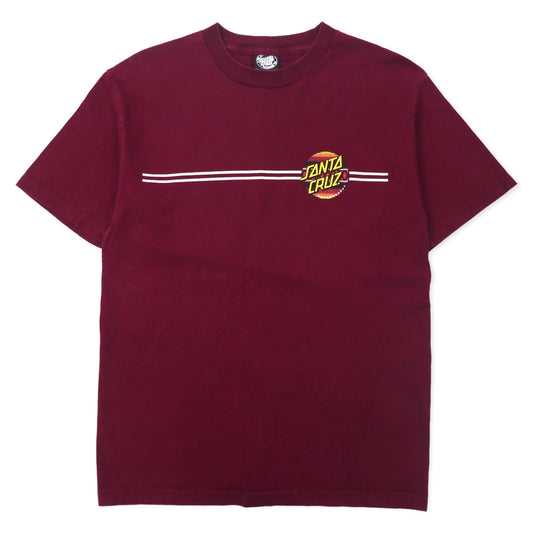 日本然リトテ-古着オンライン-SANTA CRUZ ロゴプリント Tシャツ M ボルドー コットン バックプリント メキシコ戦-SANTA CRUZ Logo Print T-Shirt M bordeaux Cotton Back Print Mexico Game