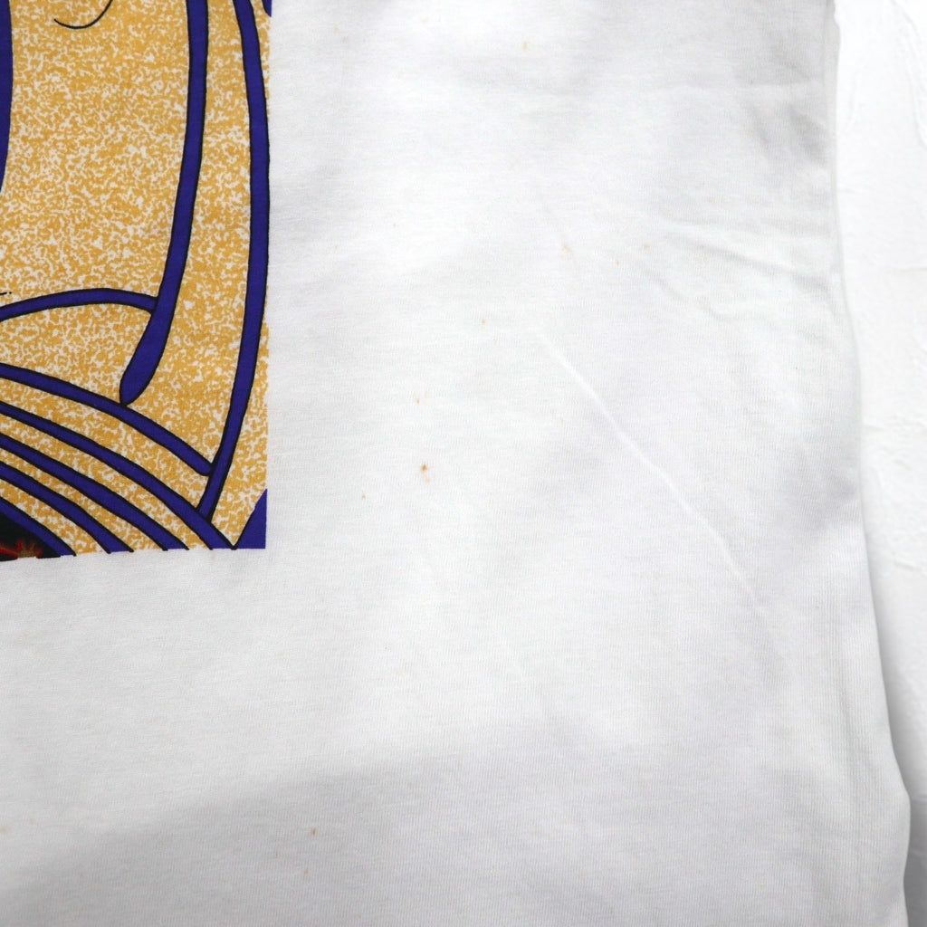 Japan Shine 浮世絵 プリント Tシャツ L ホワイト コットン 日本画 歌舞伎 尾上菊五郎