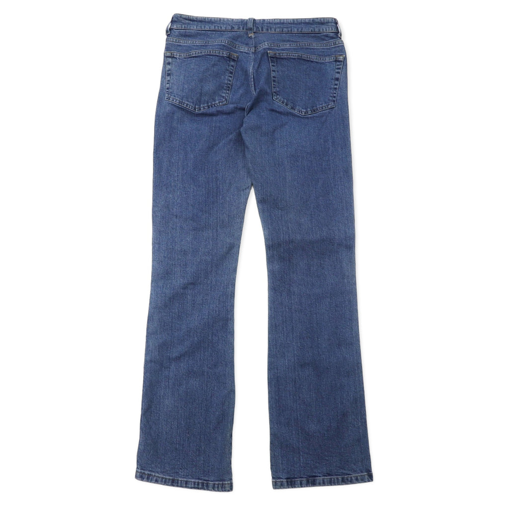 BURBERRY イタリア製 ノバチェック ブーツカット デニムパンツ 10 ブルー コットン ストレッチ