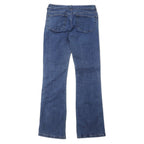 BURBERRY イタリア製 ノバチェック ブーツカット デニムパンツ 10 ブルー コットン ストレッチ