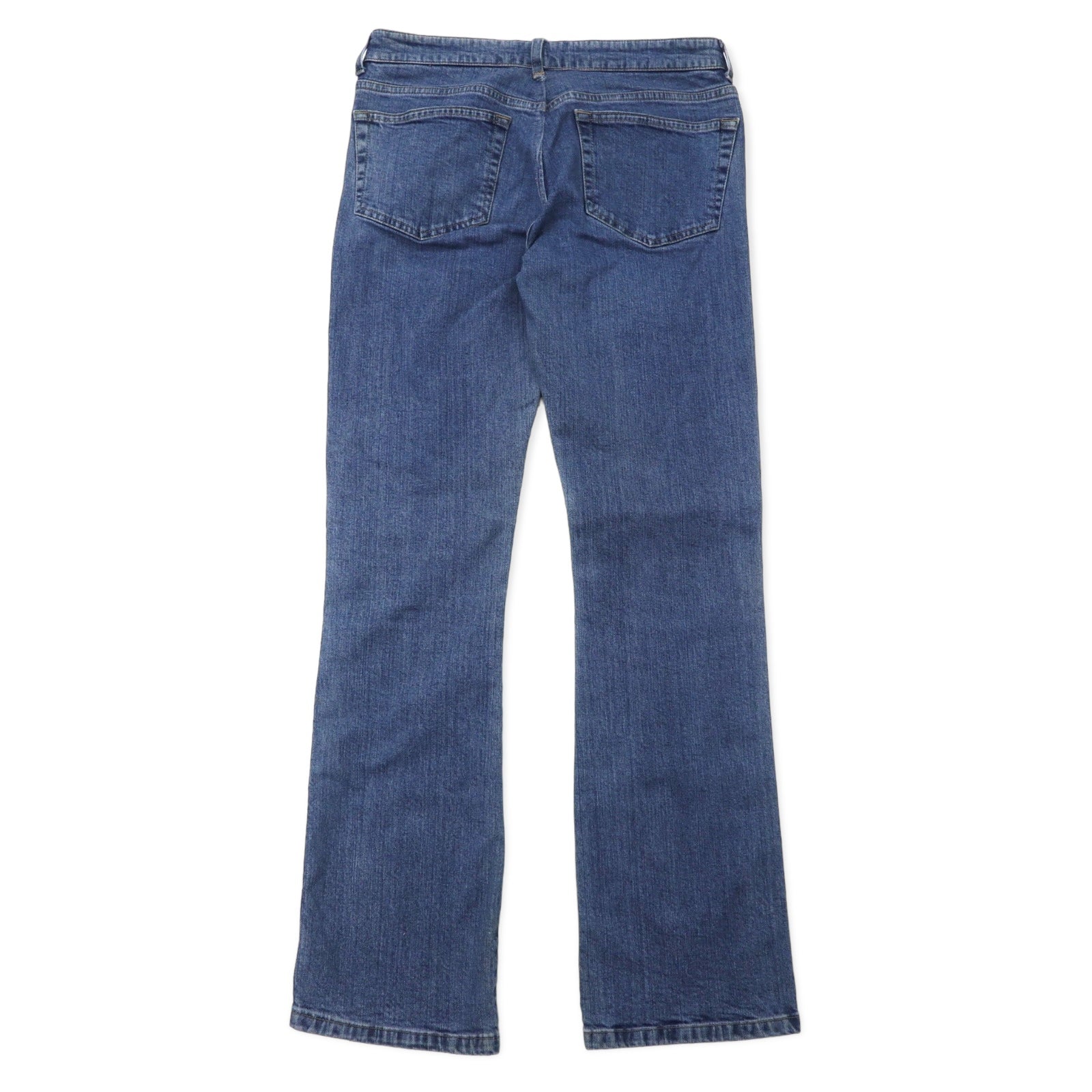 BURBERRY イタリア製 ノバチェック ブーツカット デニムパンツ 10 ブルー コットン ストレッチ