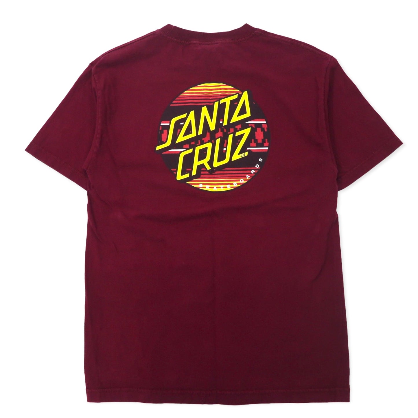 SANTA CRUZ ロゴプリント Tシャツ M ボルドー コットン バックプリント メキシコ戦