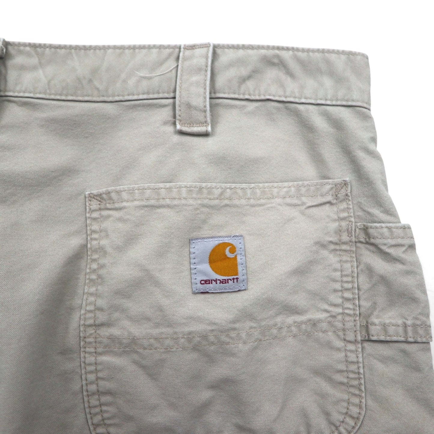 carhartt ダック地 ショート ペインターパンツ Canvas Utility Work Shorts ハーフパンツ XL ベージュ B147 メキシコ製