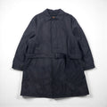 DAKS Padded Trench Coat, Size L, Black, Insulated, Belted, Made in Japan