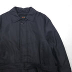 DAKS Padded Trench Coat, Size L, Black, Insulated, Belted, Made in Japan