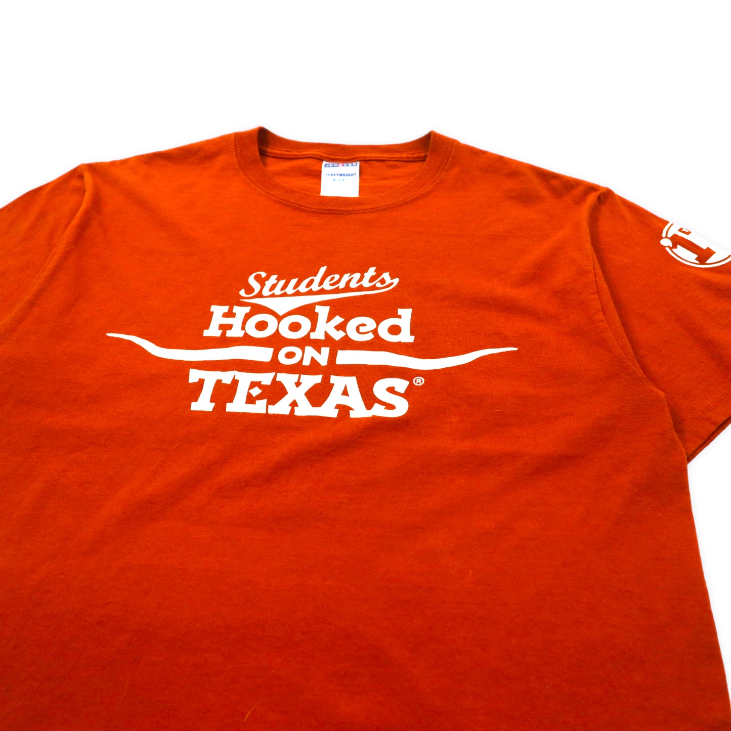 JERZEES HEAVYWEIGHT BLEND プリントTシャツ M ブラウン コットン Hooked ON TEXAS