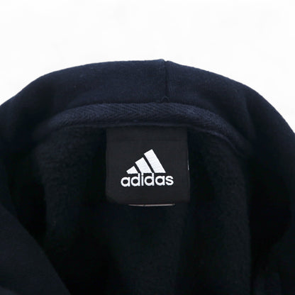 adidas プルオーバー パーカー S ブラック コットン 裏起毛 サッカー