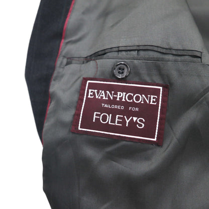 Vintage 80s USA Made Pinstripe Double Breasted Blazer Jacket EVAN PICONE 80年代 USA製 ダブル テーラードジャケット ブレザー L ユニオンメイド ACTWUタグ TAILORED FOR FOLEYS