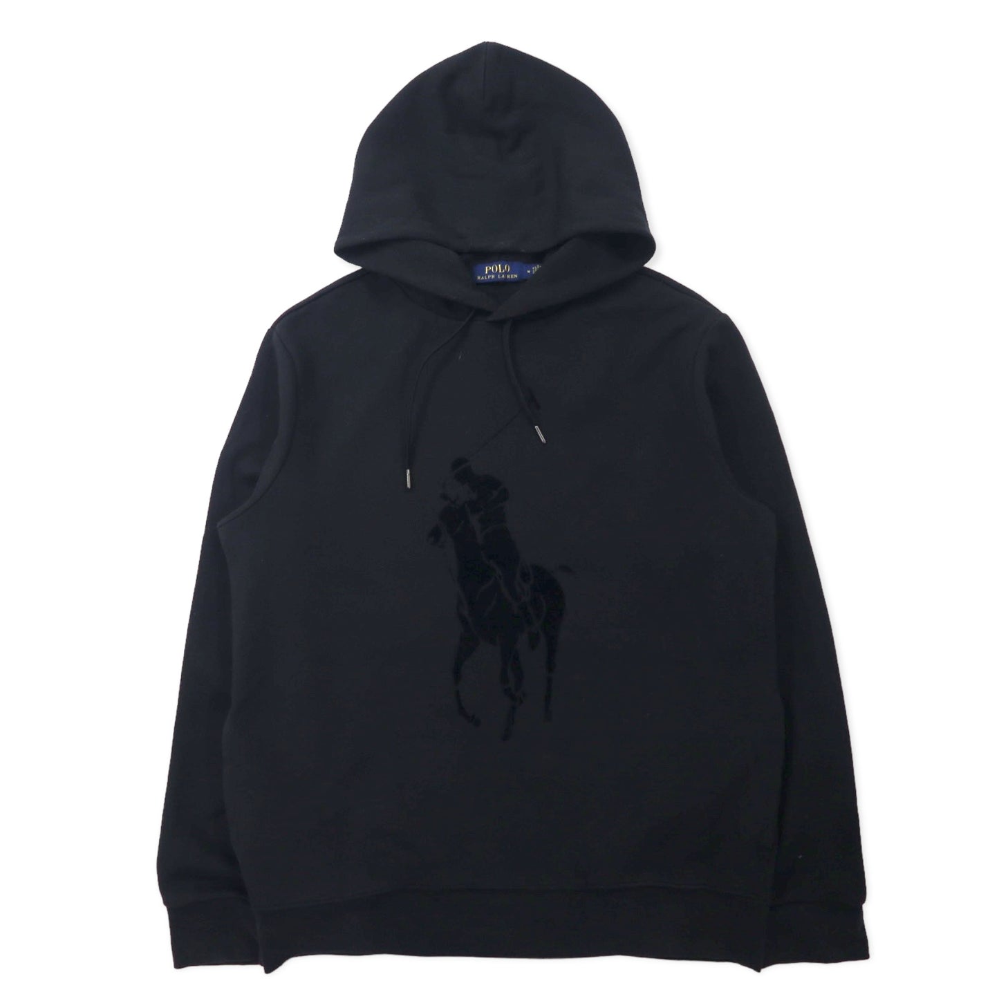 POLO RALPH LAUREN ビッグポニー プルオーバーパーカー M ブラック コットン