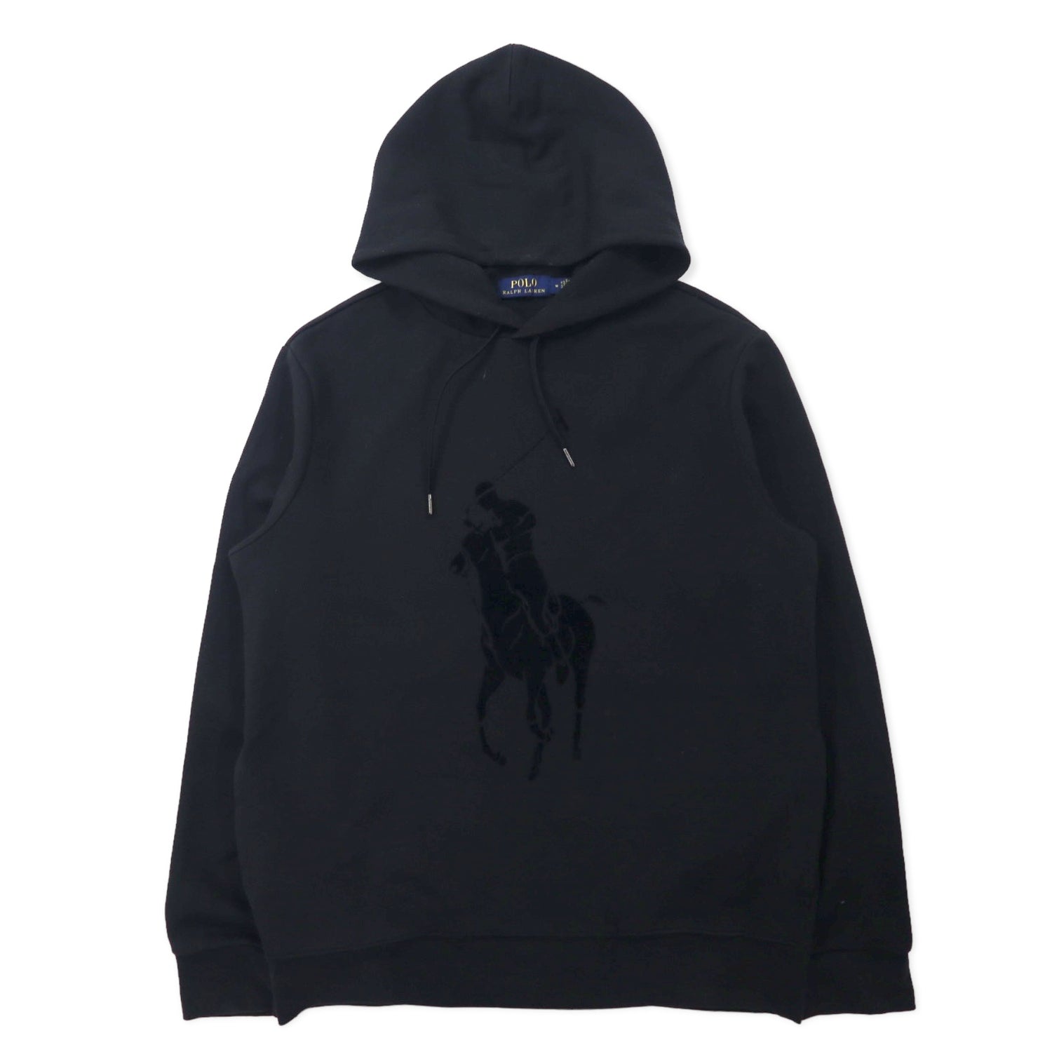 POLO RALPH LAUREN Big Pony Pullover HOODIE M Black Cotton – 日本然