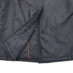 DAKS Padded Trench Coat, Size L, Black, Insulated, Belted, Made in Japan