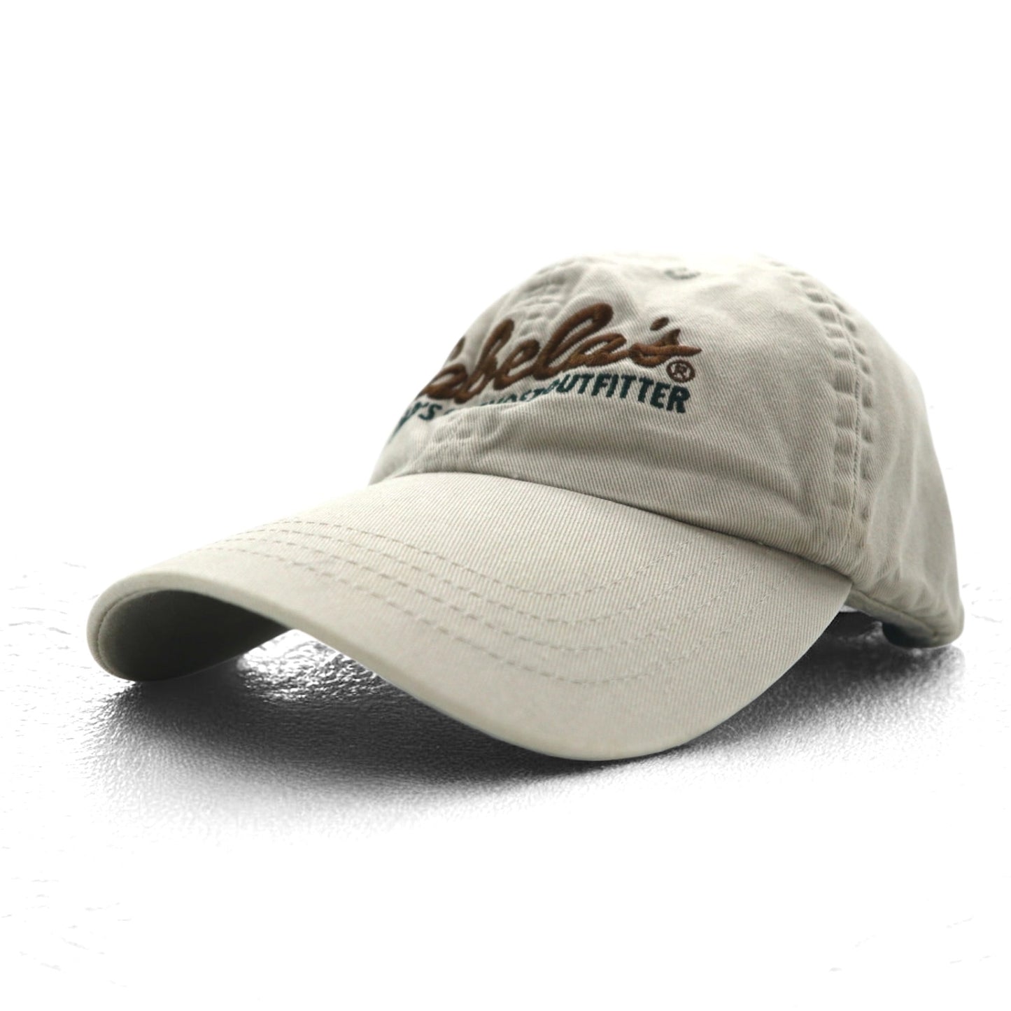 Cabela's 6パネルキャップ FREE ベルト ベージュ コットン ロゴ刺繍