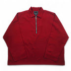 Unrelaxing Oversized Half-Zip Shirt FREE Bordeaux Polyester