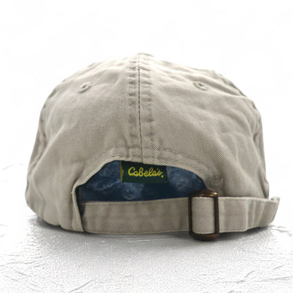 Cabela's 6パネルキャップ FREE ベルト ベージュ コットン ロゴ刺繍
