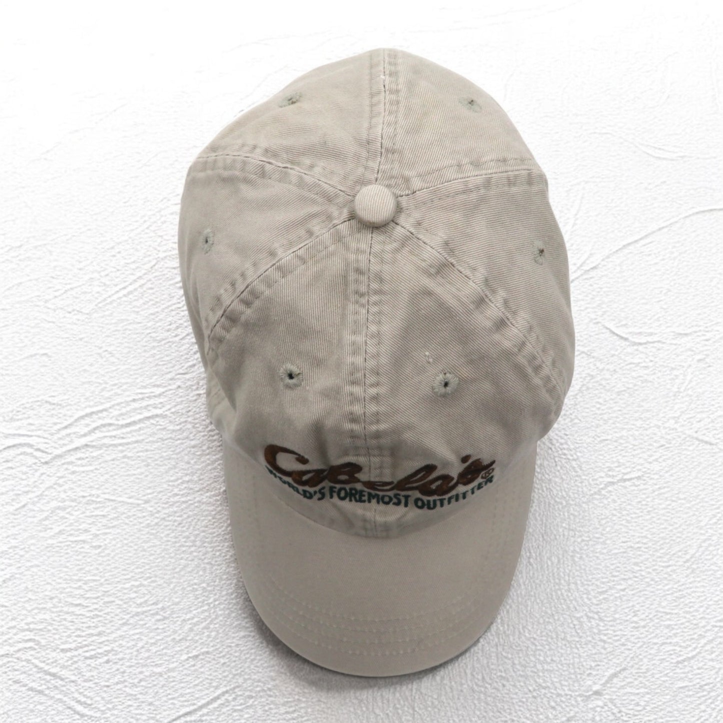 Cabela's 6パネルキャップ FREE ベルト ベージュ コットン ロゴ刺繍