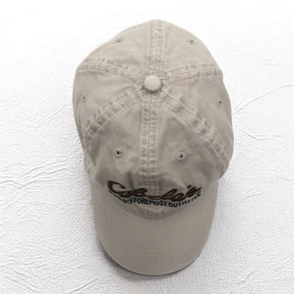 Cabela's 6パネルキャップ FREE ベルト ベージュ コットン ロゴ刺繍