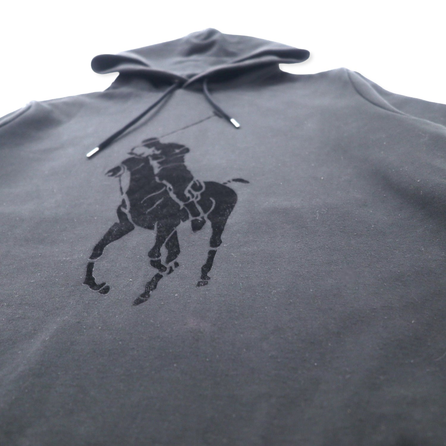 POLO RALPH LAUREN Big Pony Pullover HOODIE M Black Cotton – 日本然