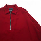 Unrelaxing Oversized Half-Zip Shirt FREE Bordeaux Polyester