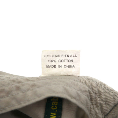 Cabela's 6パネルキャップ FREE ベルト ベージュ コットン ロゴ刺繍