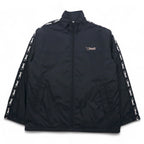 Bear USA 90s Stand Collar Nylon Jacket Jersey XL Black Logo Tape Sideline