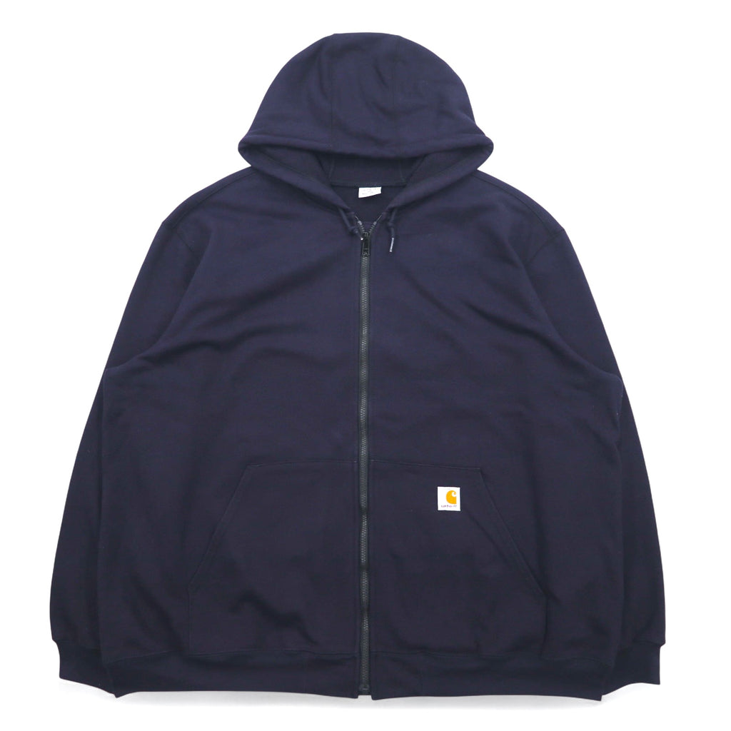 Carhartt Heavyweight Zip Front Hooded Sweatshirt 102974 Made in Mexico, 3XL, Navy