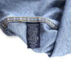 Lee 90s Denim Button Down Shirt XL Blue Cotton DENIM COLLECTION One Point Embroidery US Company Big Size