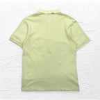 YVES SAINT LAURENT 90年代 ポロシャツ L イエロー コットン 鹿の子 YSL 胸ポケット ワンポイントロゴ刺繍