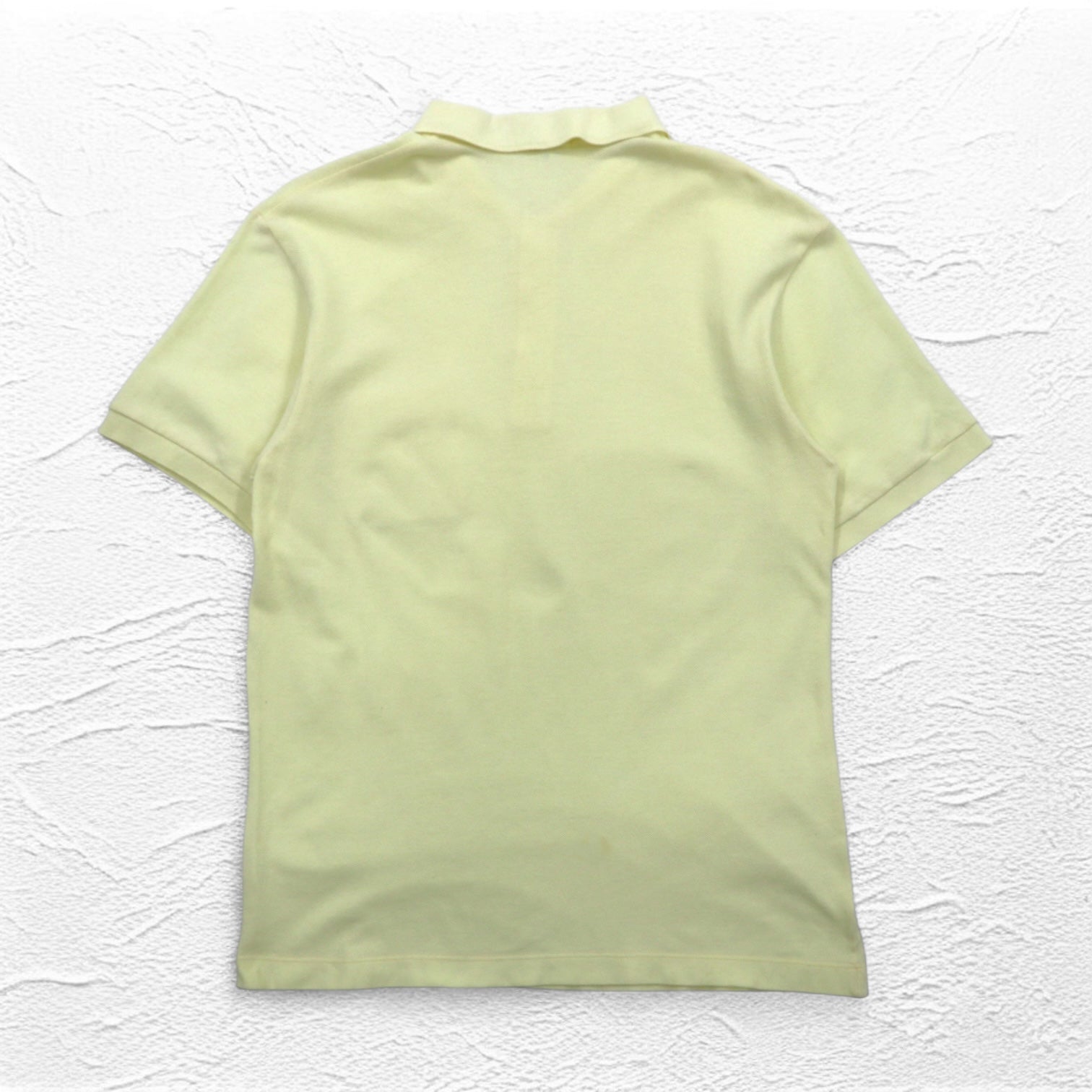 YVES SAINT LAURENT 90年代 ポロシャツ L イエロー コットン 鹿の子 YSL 胸ポケット ワンポイントロゴ刺繍