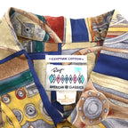 Rayn SPOONER 1980s Hawaiian-Made Diamond Head Tag American Classics Aloha Shirt, Size L, Navy, Egyptian Cotton