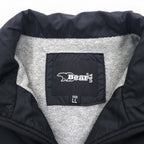 Bear USA 90s Stand Collar Nylon Jacket Jersey XL Black Logo Tape Sideline