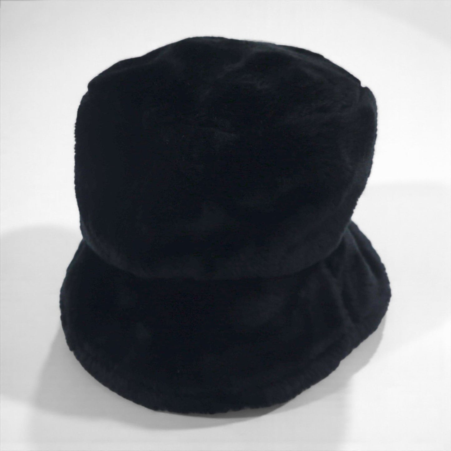 90s Vintage Faux Fur Bucket Hat フェイクファー バケットハット ブラック エコファー