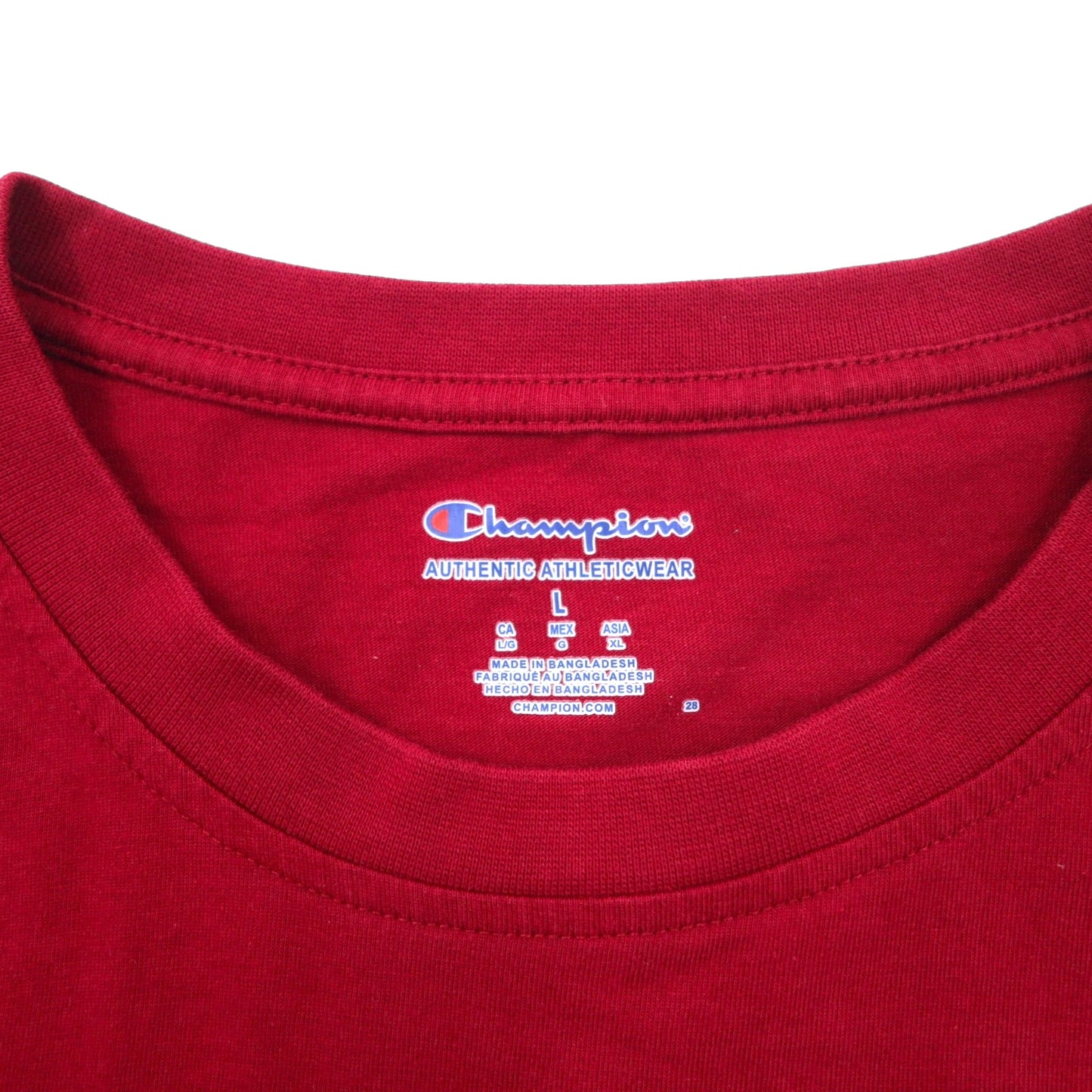 Champion カレッジ刺繍 Tシャツ XL ボルドー コットン WARHAWKS アーチロゴ